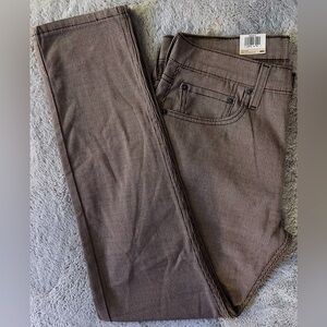 NWT- Levi’s 512, Slim Tapered, Brown Checkered Trousers